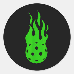 Pickleball Vlam - Paddleball Tennis Pickleballer Ronde Sticker