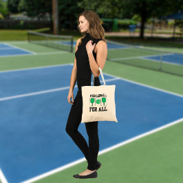 Pickleball Voor Alle Paddels en Bal Groen Tote Bag