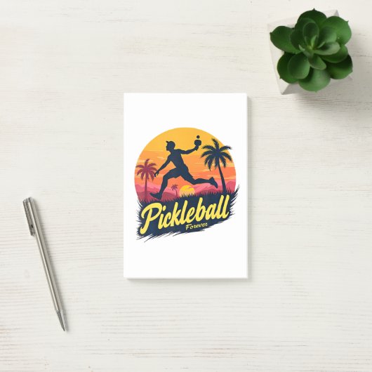 Pickleball Voor altijd Zonsondergang Post-it® Notes (Kantoor)