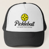 Pickleball-vrachtwagenhoed voor liefhebbers trucker pet (Voorkant)