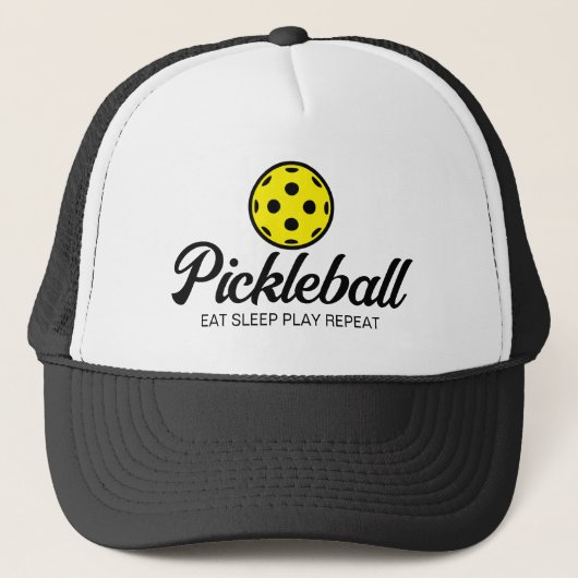 Pickleball-vrachtwagenhoed voor liefhebbers trucker pet (Voorkant)