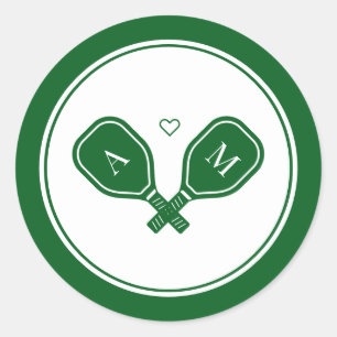 Pickleball vrijgezellenfeest ronde sticker