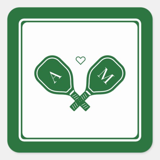 Pickleball vrijgezellenfeest vierkante sticker (Voorkant)