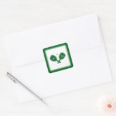 Pickleball vrijgezellenfeest vierkante sticker (Envelop)