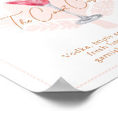 Pickleball Vrijgezellenfeest Waterverf Cocktail Dr Poster (Hoek)