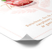 Pickleball Vrijgezellenfeest Waterverf Cocktail Dr Poster (Hoek)