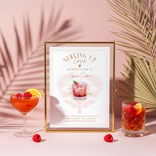 Pickleball Vrijgezellenfeest Waterverf Cocktail Dr Poster