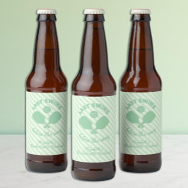 Pickleball vrijgezellenweekend bier etiket