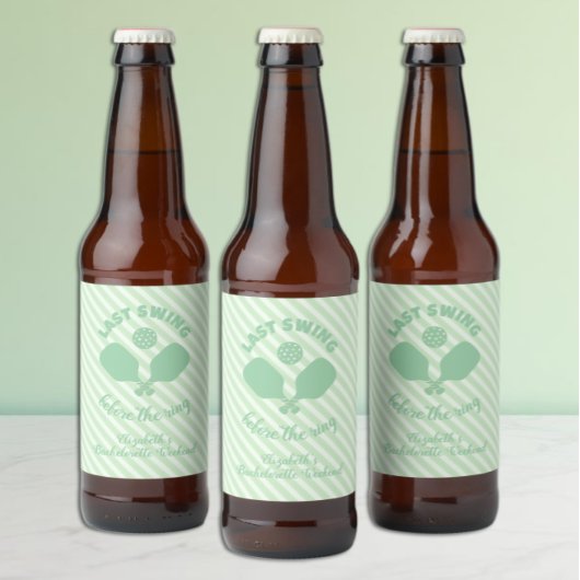 Pickleball vrijgezellenweekend bier etiket
