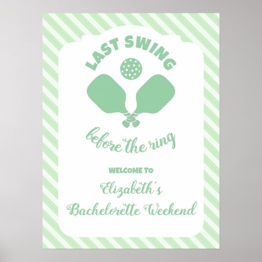 Pickleball vrijgezellenweekend poster (Voorkant)