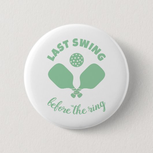 Pickleball vrijgezellenweekend ronde button 5,7 cm (Voorkant)