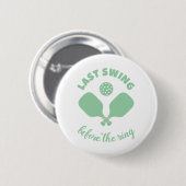 Pickleball vrijgezellenweekend ronde button 5,7 cm (Voorkant /achterkant)