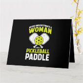 Pickleball Vrouw Grappig Pickleball Speler Gift Kaart (Gele Bloem)