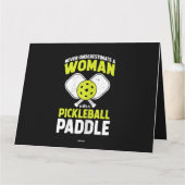 Pickleball Vrouw Grappig Pickleball Speler Gift Kaart (Achterkant)