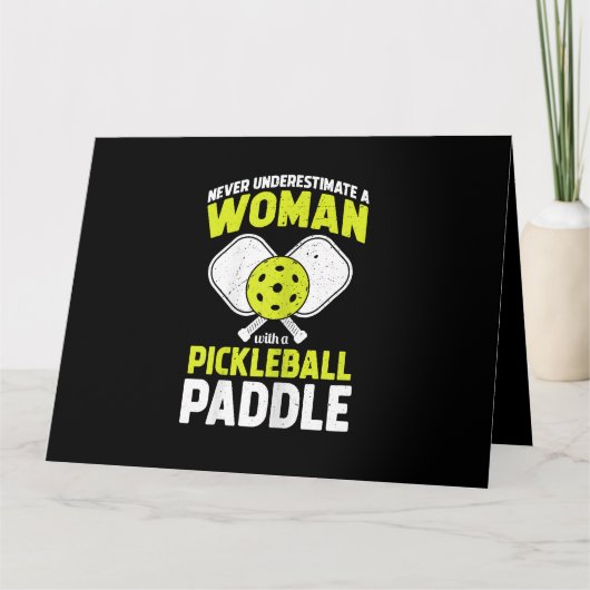 Pickleball Vrouw Grappig Pickleball Speler Gift Kaart (Voorkant)
