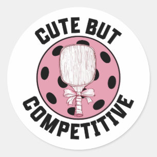 Pickleball Vrouwen Grappig Gezegde Ronde Sticker
