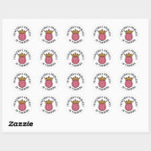 Pickleball Vrouwen Grappig Ronde Sticker (Vel)