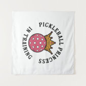 Pickleball Vrouwen Grappig Wandkleed (Voorkant (horizontaal))