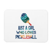 Pickleball vrouwen regenboog magneet (Horizontaal)
