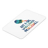 Pickleball vrouwen regenboog magneet (Linkerzijde)