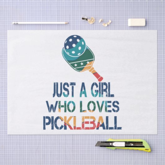 Pickleball vrouwen regenboog tissuepapier (Craft)