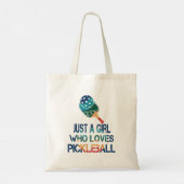 Pickleball vrouwen regenboog tote bag (Achterkant)
