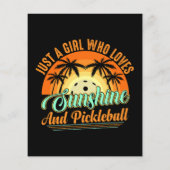 pickleball vrouwen zonneschijn flyer (Achterkant)