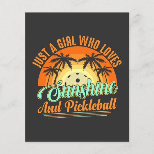 pickleball vrouwen zonneschijn flyer (Voorkant)