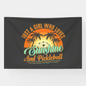 pickleball vrouwen zonneschijn spandoek (Horizontaal)
