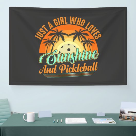 pickleball vrouwen zonneschijn spandoek (Beurs)