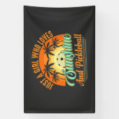pickleball vrouwen zonneschijn spandoek (Verticaal)