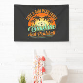 pickleball vrouwen zonneschijn spandoek (Insitu)