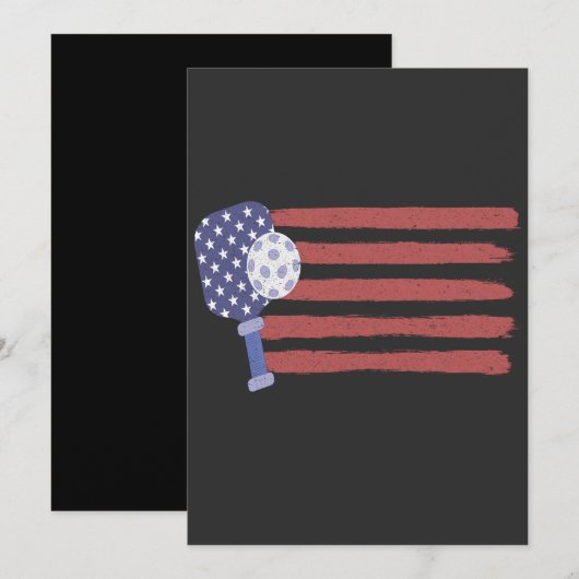  Pickleball VS-vlag Amerikaanse Patriotische Pickl Kaart (Voorkant / Achterkant)