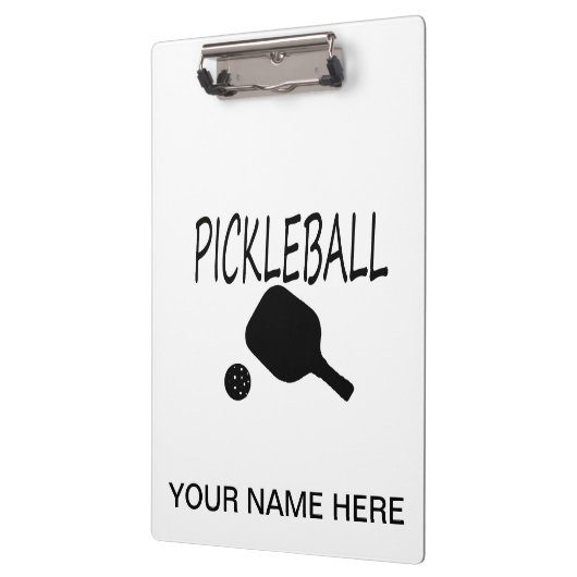 pickleball w paddle en ball black black klembord (Links)