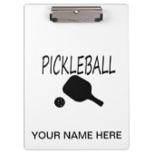 pickleball w paddle en ball black black klembord (Voorkant)