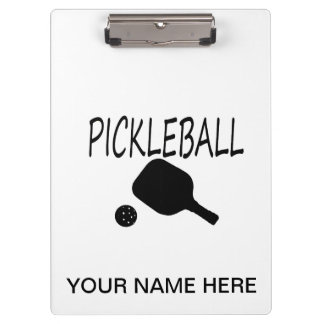 pickleball w paddle en ball black black klembord