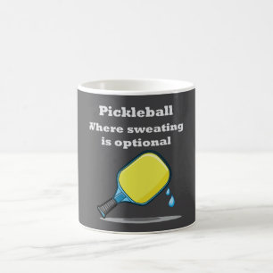 Pickleball waarbij zweten optioneel is koffiemok