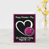 Pickleball Waardering Valentijn Hart Paarse Kaart (Gele Bloem)