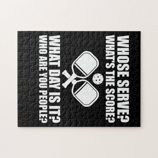 Pickleball waarvan de Serve Score League Picklebal Legpuzzel (Horizontaal)