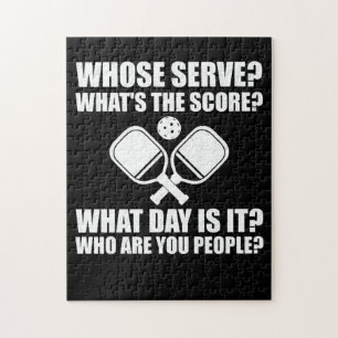 Pickleball waarvan de Serve Score League Picklebal Legpuzzel