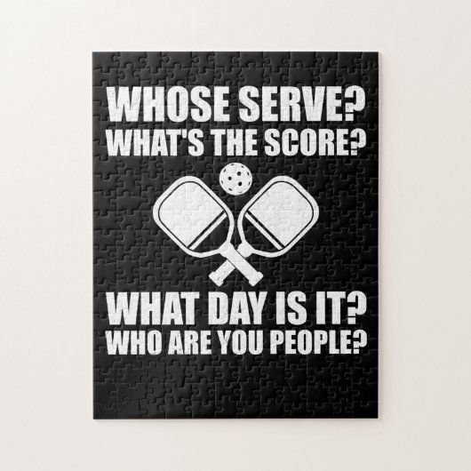 Pickleball waarvan de Serve Score League Picklebal Legpuzzel (Verticaal)