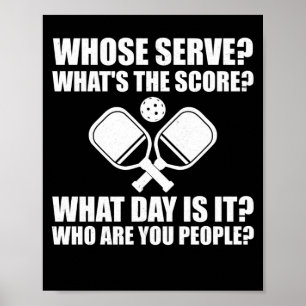 Pickleball waarvan de Serve Score League Picklebal Poster