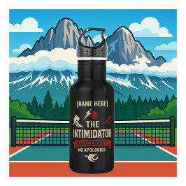 Pickleball Water Bottle Featuring The Intimidator Waterfles