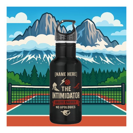 Pickleball-waterfles met The Intimidator Waterfles