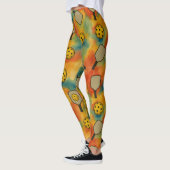 Pickleball Waterverf Naadloos Patroon Leggings (Links)