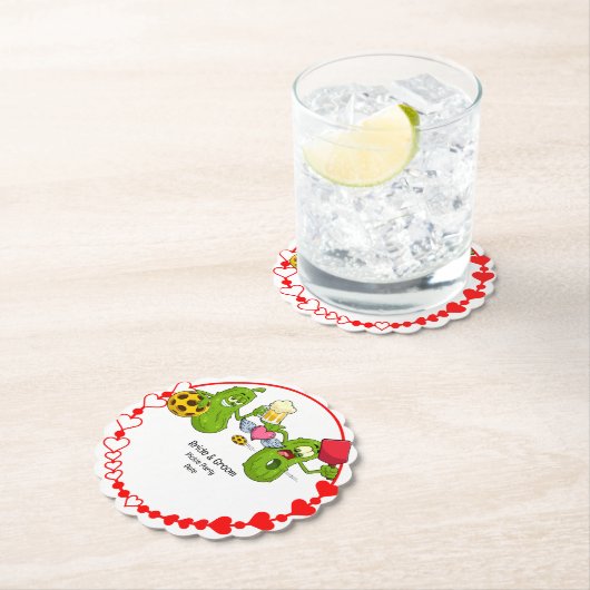 Pickleball Wedding Kartonnen Onderzetters (Insitu)