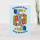 Pickleball Wenskaart - Pickleball Koning Kaart (Voorkant)