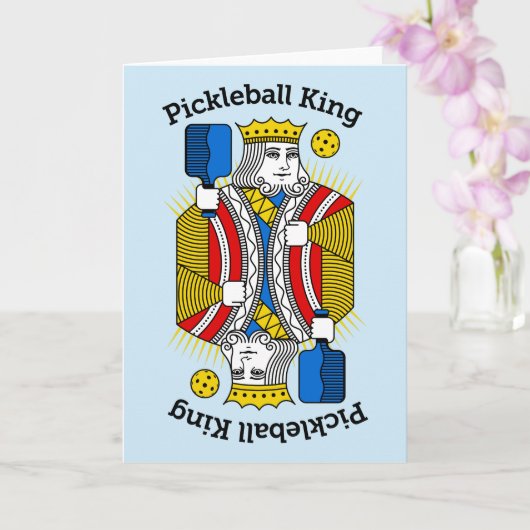 Pickleball Wenskaart - Pickleball Koning Kaart (Orchidee)