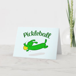 Pickleball Wenskaart - Pickles de hond Kaart