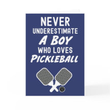 Pickleball Wenskaarten voor Jongens Kids Spelers